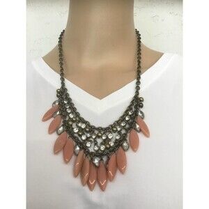 Peach Bib Necklace